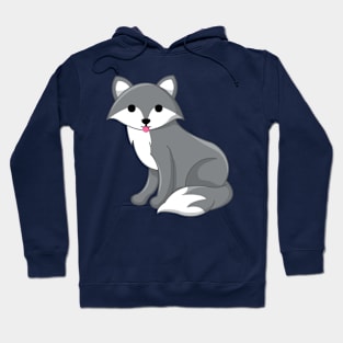 Adorable Fox Cute Silver Nature Animal Hoodie